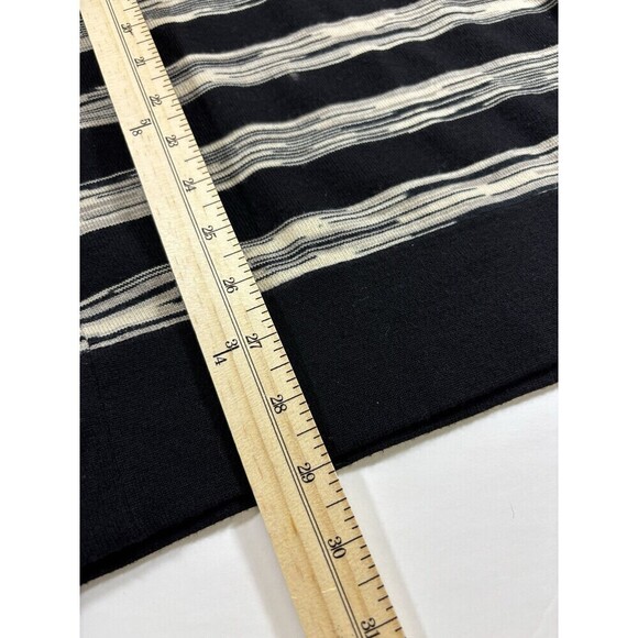 Karen Millen Sweater Cape Black Cream Tan Grey Space Dye Stripe 2 Poncho - Picture 6 of 11